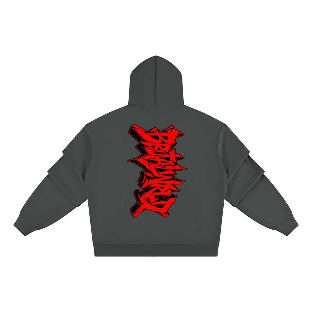 Unisex Heavyweight Ruched Sleeves Hoodie
