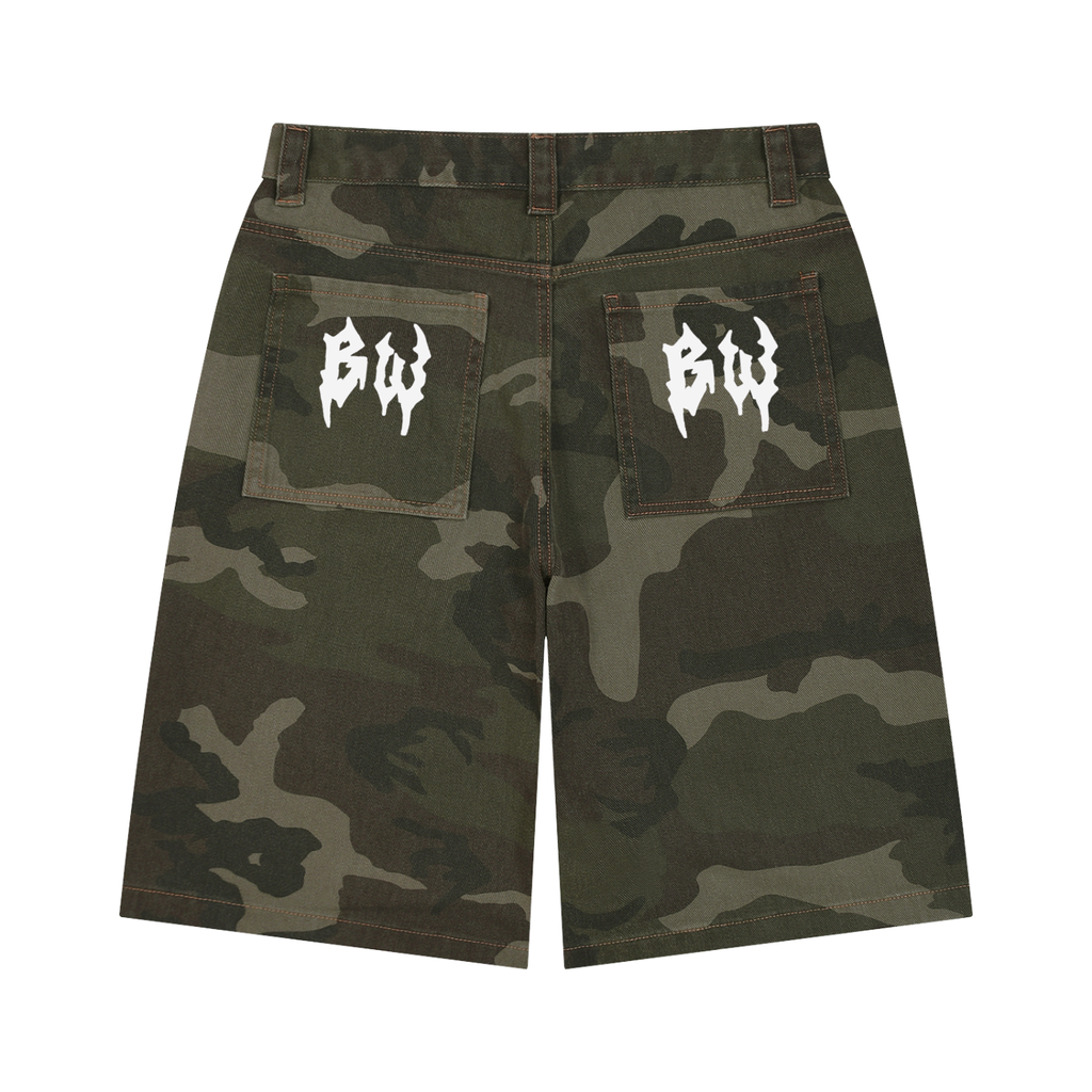 Men's Wide Leg Camo Shorts