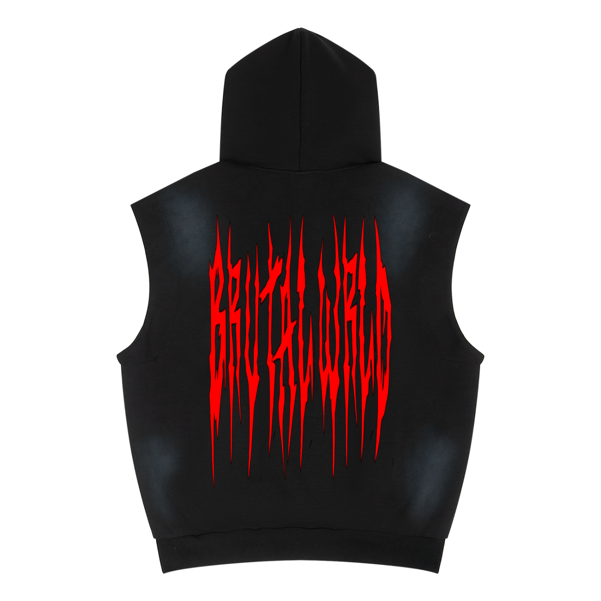 Unisex Vintage Wash Sun Fade Sleeveless Hoodie