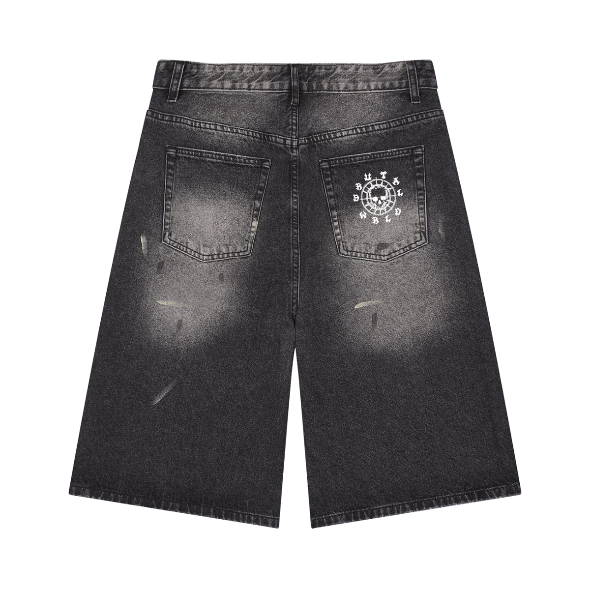 Men’s Vintage Wash Wide Leg Denim Shorts