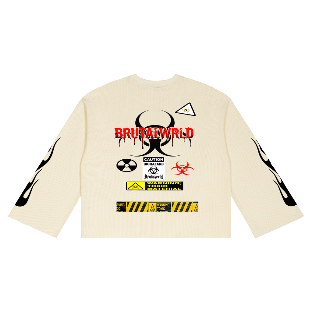 Unisex Waffle Raw Edge T-Shirt