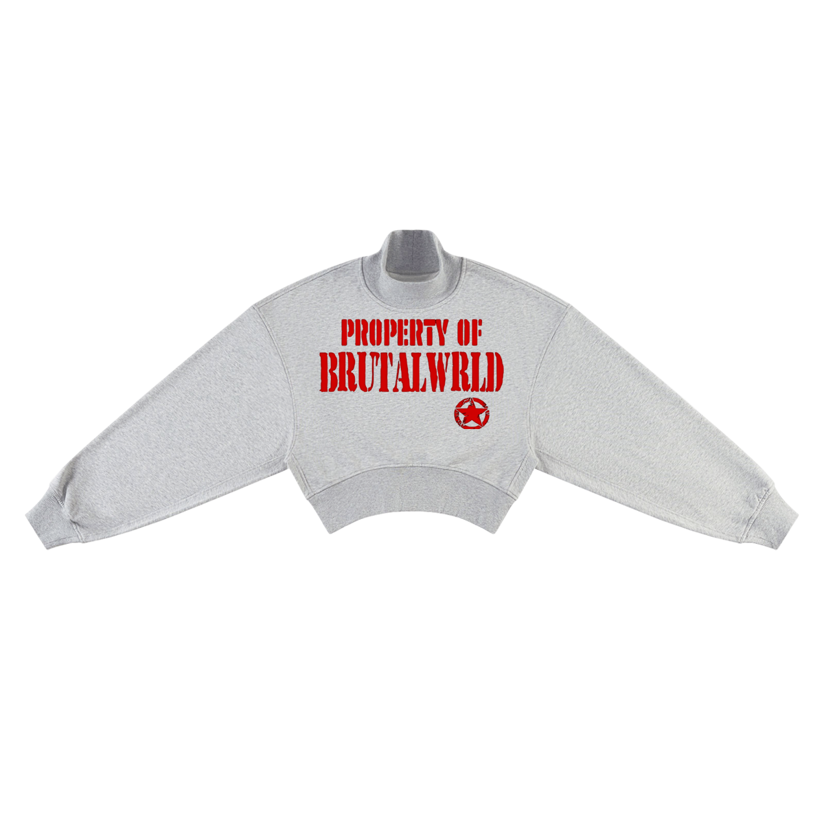 Women's Crop Mock Neck Sweatshirt