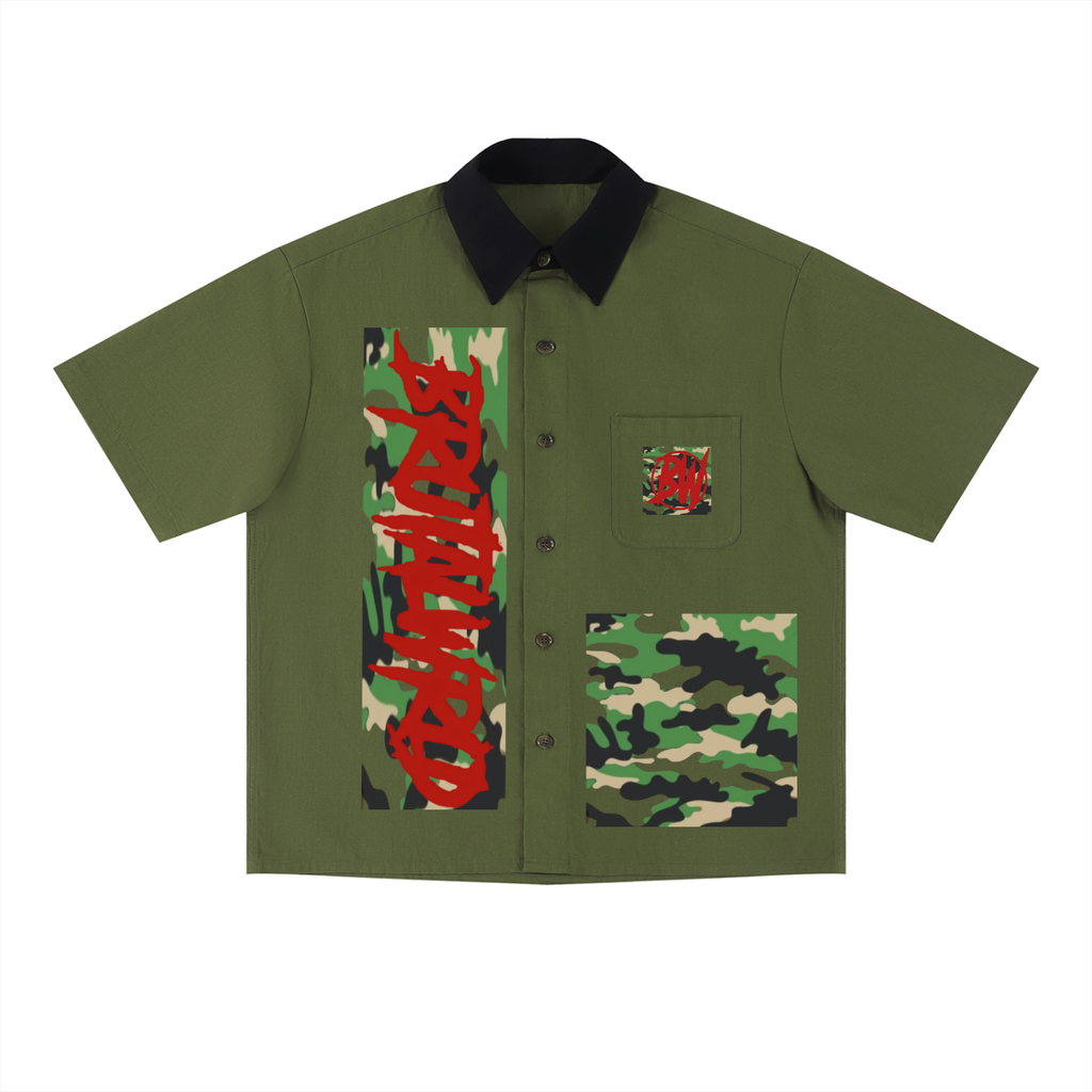 Unisex Color Block Short Sleeve Shirt