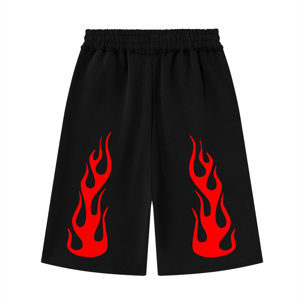 Unisex Raw Edge Fleece Shorts