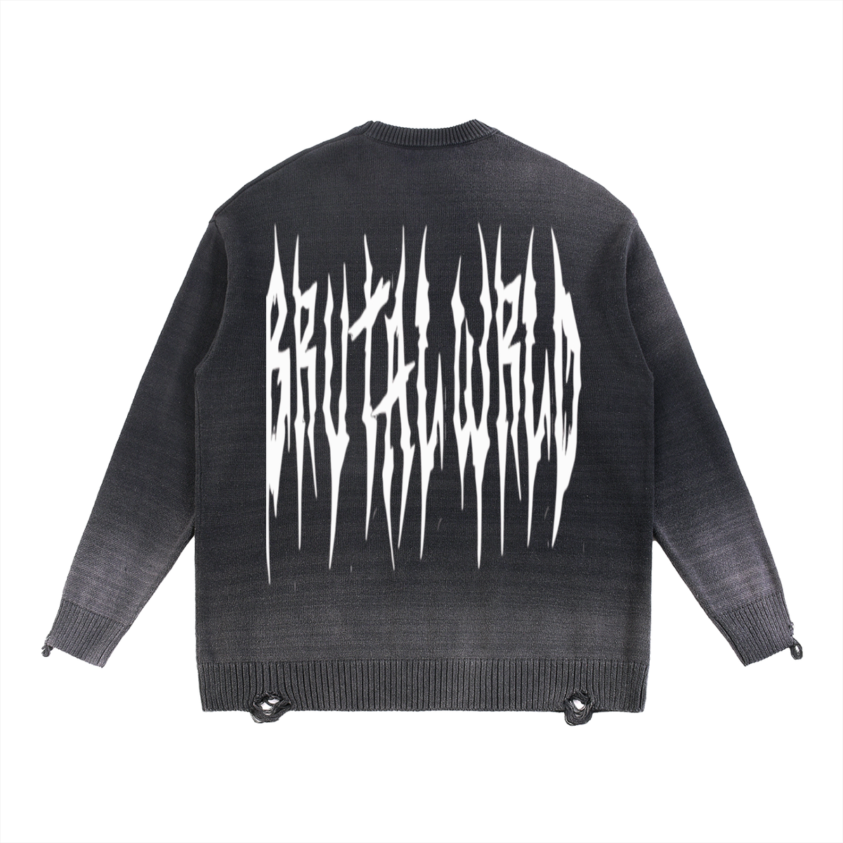 Sun Fade Distressed Ripped Crewneck sweater