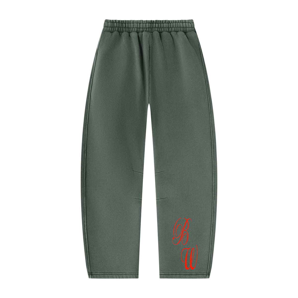 Unisex Vintage Wash Barrel Leg Fleece Sweatpants
