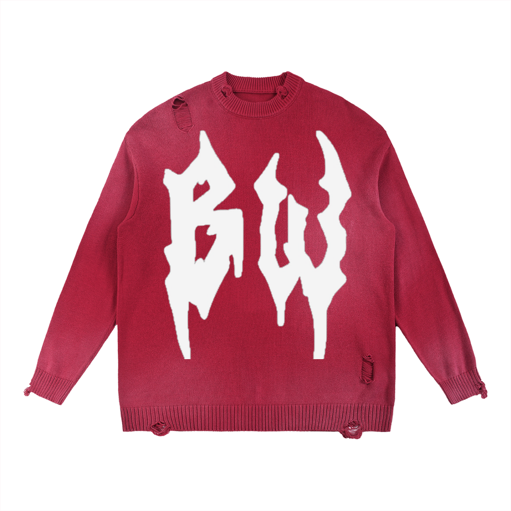 Sun Fade Distressed Ripped Crewneck sweater – My Store