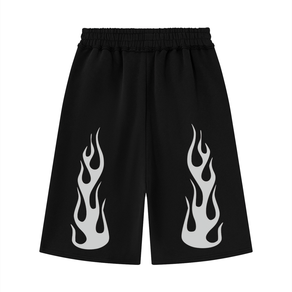 Unisex Raw Edge Fleece Shorts