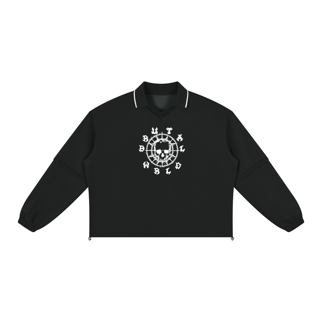 Unisex Boxy Collared Detachable Sweatshirt