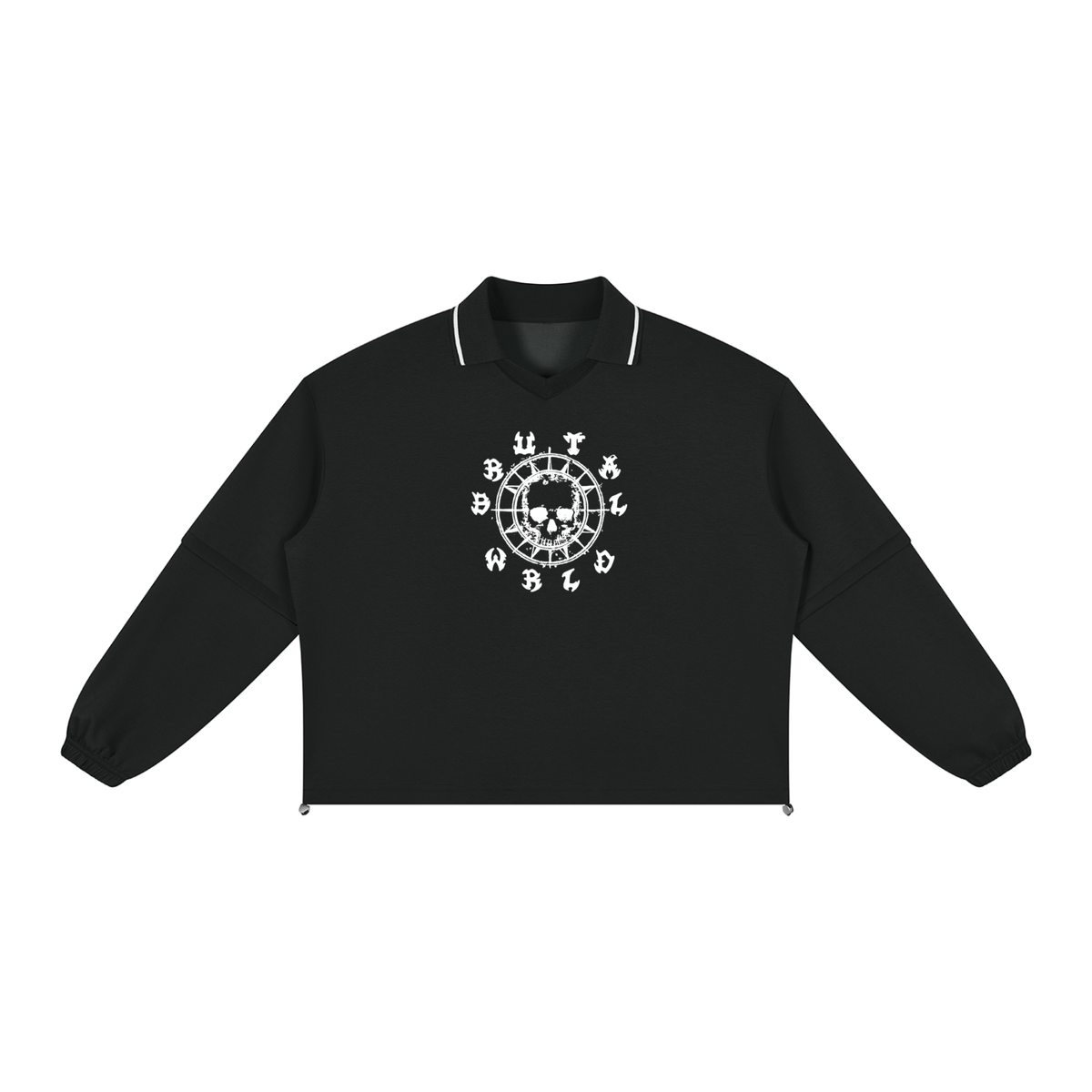 Unisex Boxy Collared Detachable Sweatshirt