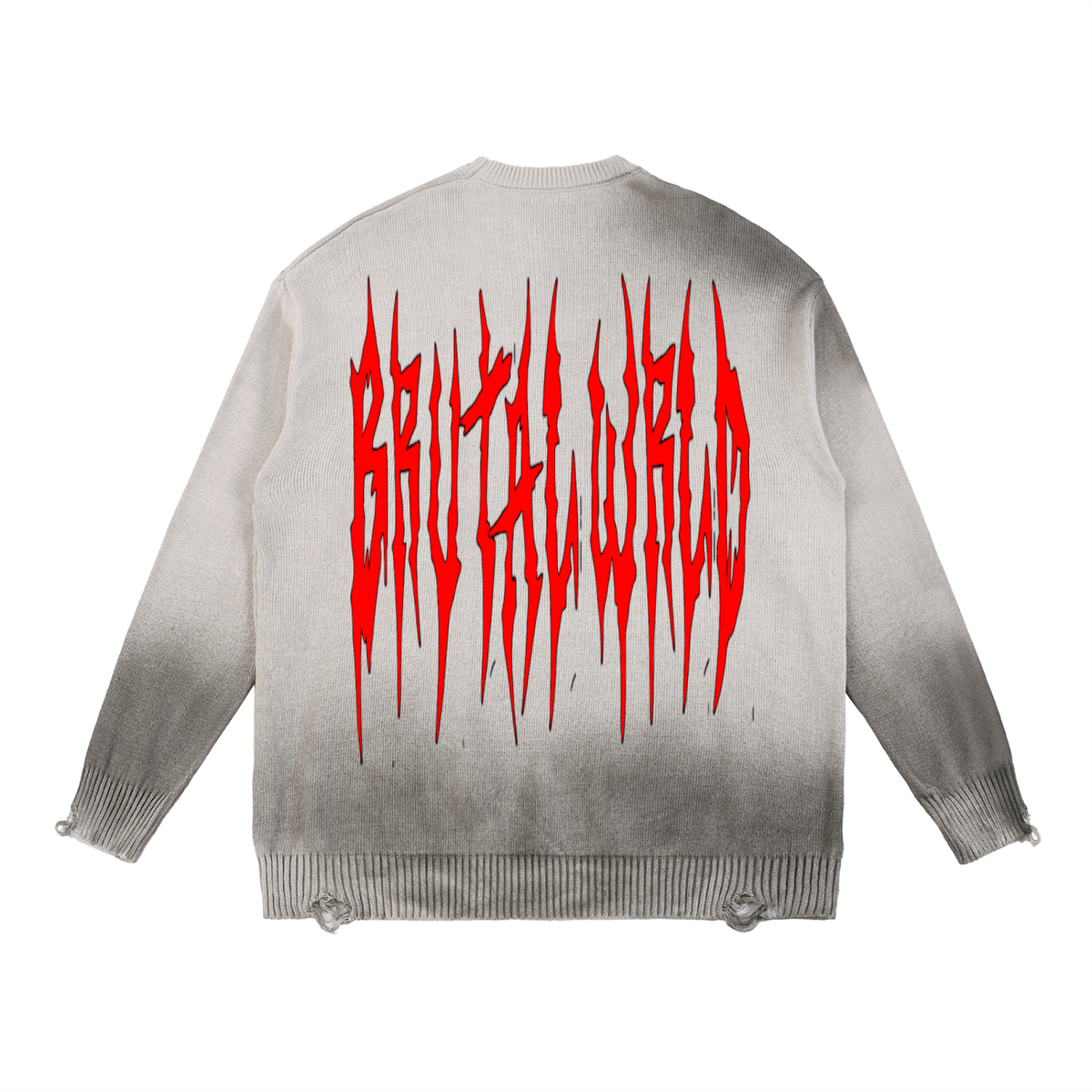 Sun Fade Distressed Ripped Crewneck sweater
